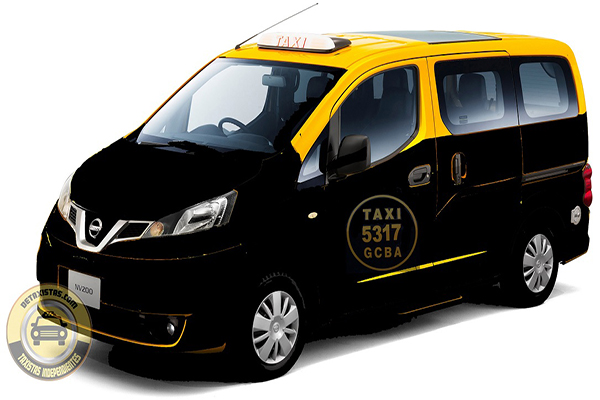 Taxi moderno ilustrativo Vehículo Oficial Taxi Buenos Aires VotBA