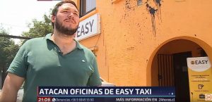 taxistas chilenos atacan oficinas de easy taxi