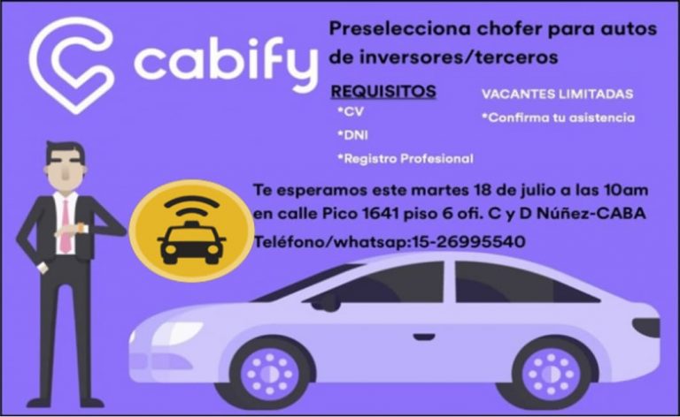 Cabify usa la base de datos de Easy para reclutar choferes en Buenos Aires