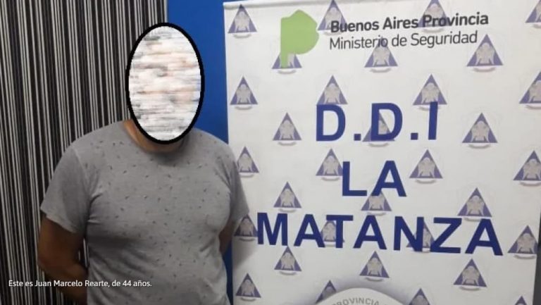 Juan Marcelo Rearte, chofer de Uber detenido por el crimen de María Caccone en San Justo