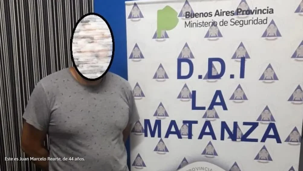 Juan Marcelo Rearte, chofer de Uber detenido por el crimen de María Caccone en San Justo